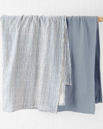 Baby 2-Pack Organic Cotton Muslin Swaddle Blankets, 
