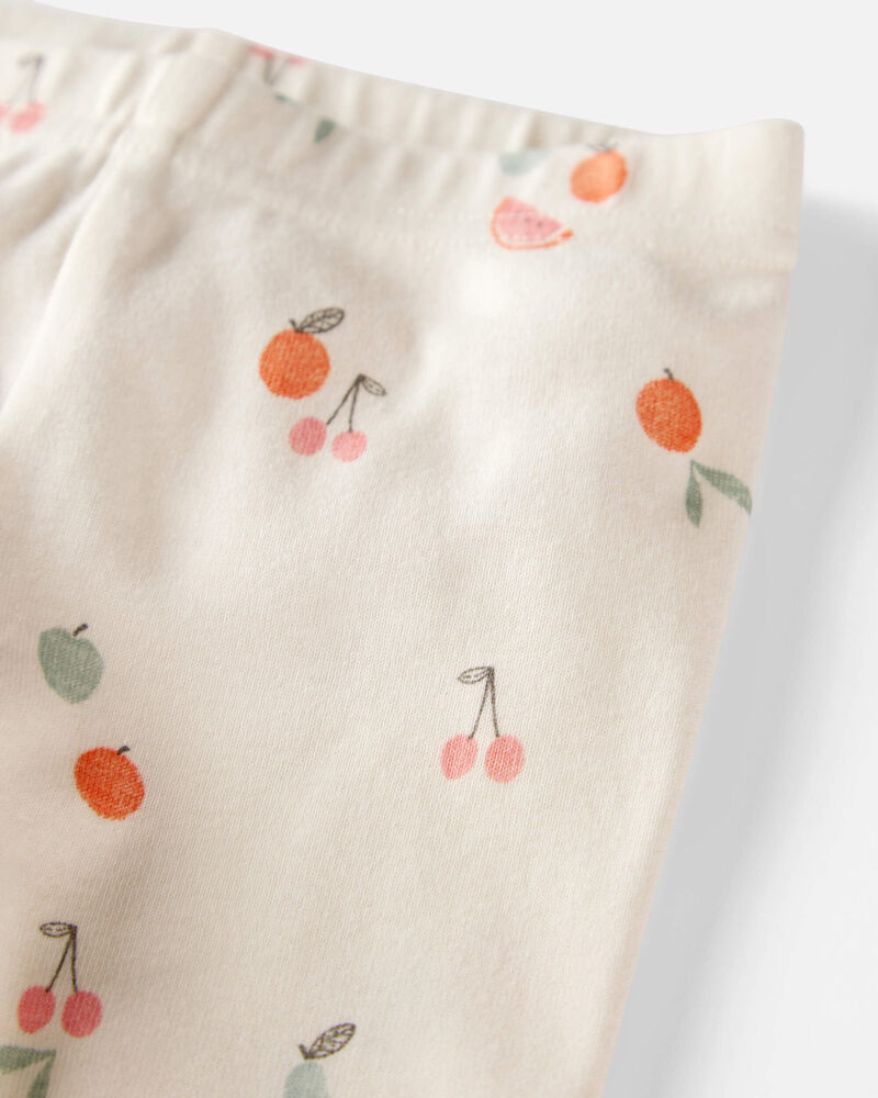 Baby Fruit Print Organic Cotton 2-Piece Pajamas, image 2 of 4 slides