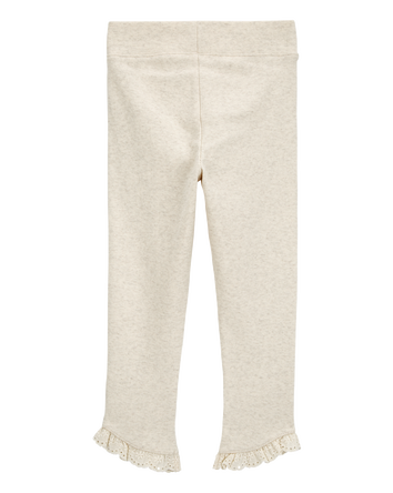 Baby Ribbed Eyelet-Hem Pants - Cream, 