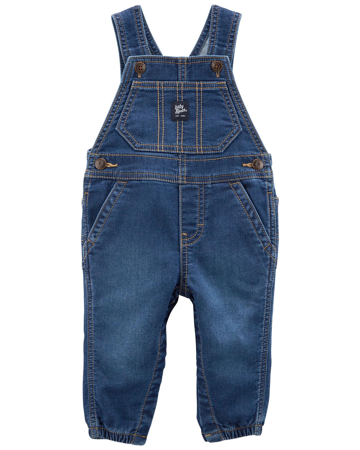 Indigo Baby Knit-Like Denim Overalls | carters.com