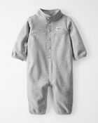 Baby Microfleece Jumpsuit Made with Organic Cotton, image 1 of 5 slides