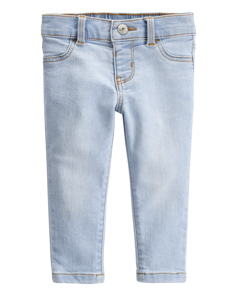 Baby Light Blue Wash Skinny-Leg Jeans, image 1 of 4 slides