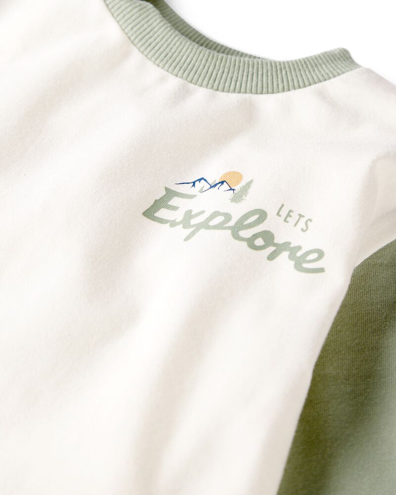 Baby Girl Organic Cotton Let's Explore Long-Sleeve Tee, image 3 of 7 slides