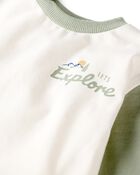 Baby Girl Organic Cotton Let's Explore Long-Sleeve Tee, image 3 of 7 slides