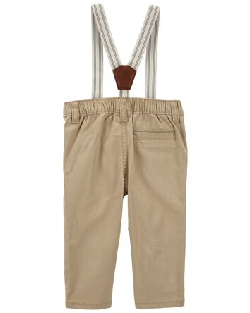 Twill Suspender Pants, 