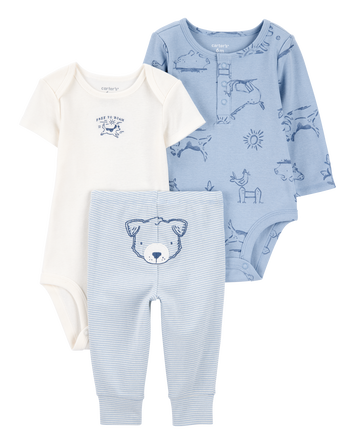 Baby Boy 3-Piece Bear Little Character Set® - Blue, 