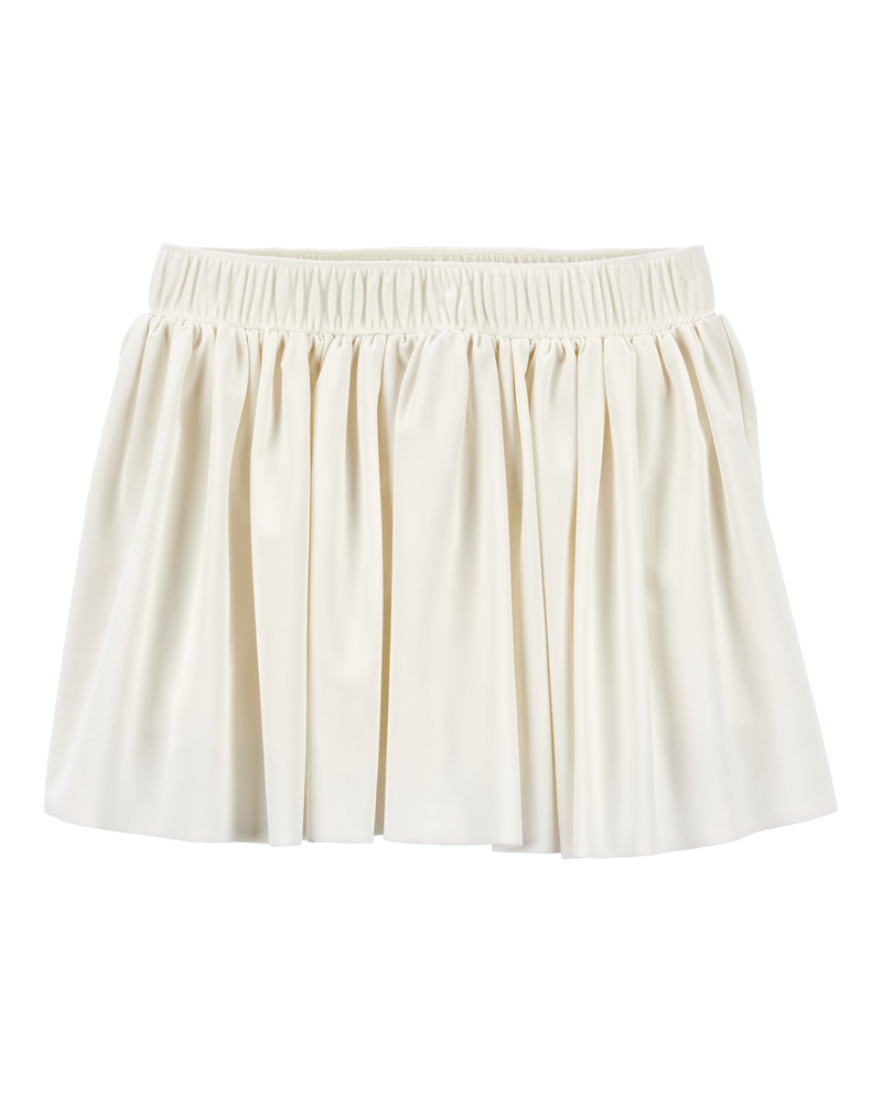 Kid Stretch Skort - White, image 1 of 4 slides