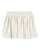Kid Stretch Skort - White, image 1 of 4 slides
