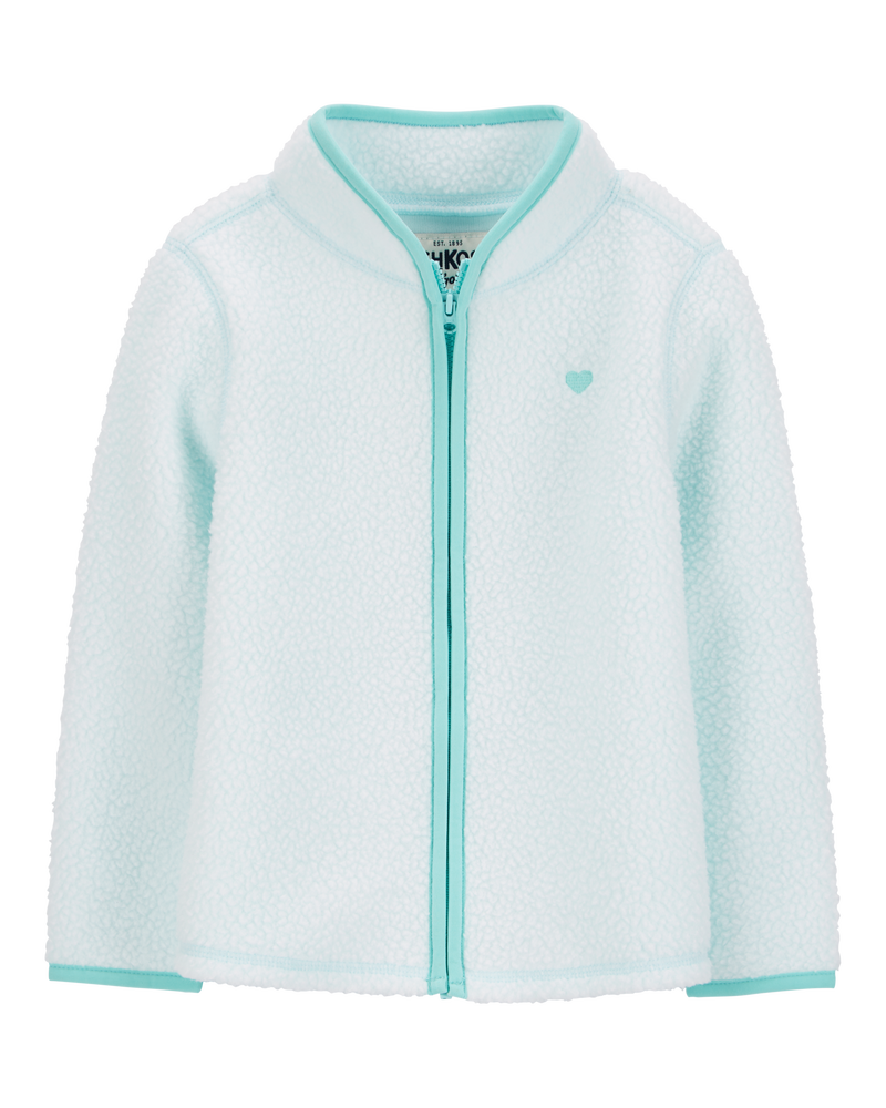 Toddler Embroidered Teddy-Fleece Jacket, image 1 of 3 slides