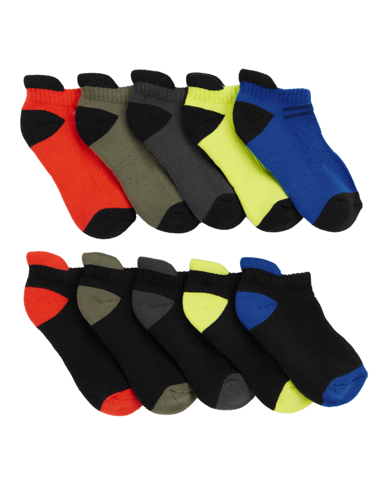 Kid 10-Pack No-Show Socks, image 1 of 2 slides