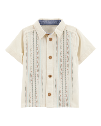 Baby Geometric Print Button-Front Shirt, 