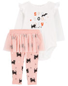 Baby 2-Piece Halloween Bodysuit & Tutu Pant Set, image 1 of 3 slides