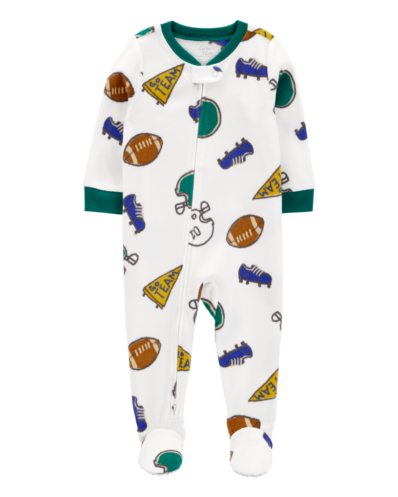 Baby 2-Pack Fleece Footie Pajamas, image 4 of 5 slides