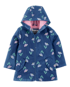 Toddler Color Changing Rain Jacket - Navy, image 3 of 6 slides