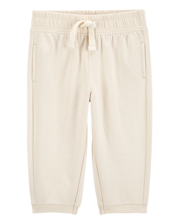 Baby Pull-On French Terry Joggers - Cream, 