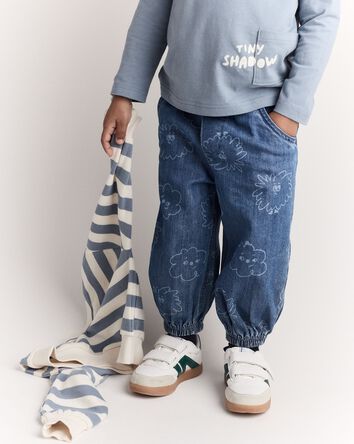 Toddler Squish Jump Rope Jogger in Denim - Blue, 