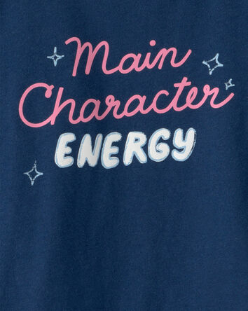 Toddler Girl 'Main Character Energy' Graphic Tee - Blue, 