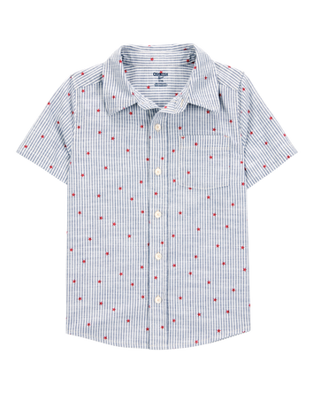 Kid Stars and Stripes Button-Down Shirt, 
