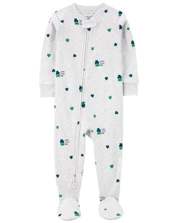 1-Piece St. Patrick’s Day Leprechaun Cotton Blend Snug-Fit Pajamas, 