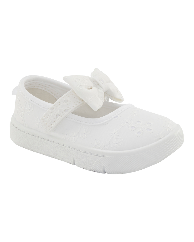 Baby  Every Step® First Walker Eyelet Mary Jane Sneakers - White, image 1 of 7 slides
