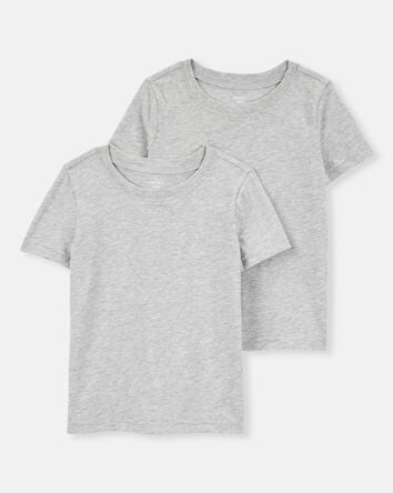 Boys 2-Pack Short-Sleeve Undershirts - Gray, 