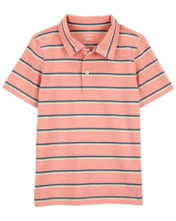 Striped Jersey Polo, 