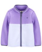 Toddler Embroidered Teddy-Fleece Jacket, image 1 of 3 slides