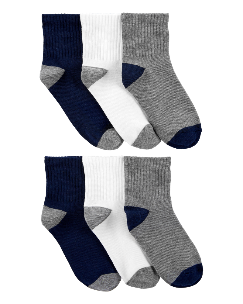Kid 6-Pack Crew Socks, image 1 of 2 slides