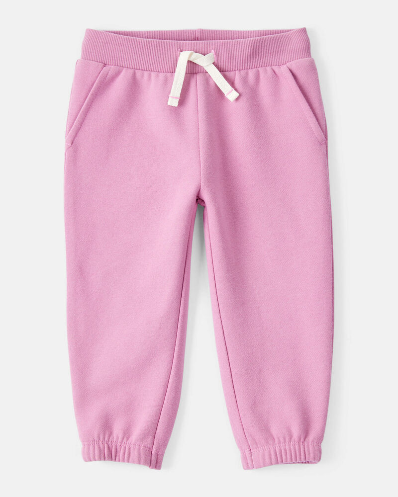 Baby Girl Cotton Joggers - Pink, image 1 of 4 slides