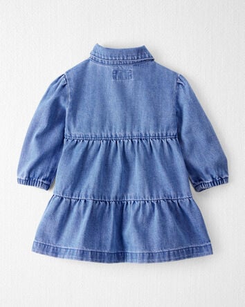 Baby Girl Organic Cotton Chambray Dress, 