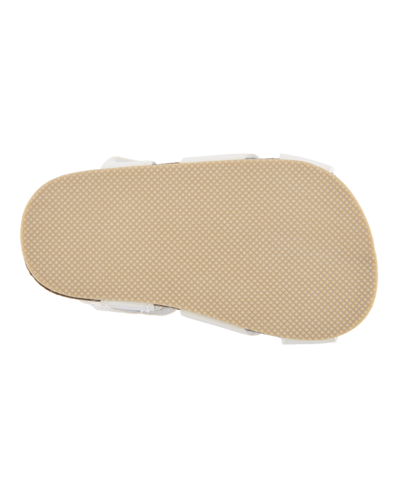 Baby Butterfly Faux Cork Sandals - White, image 5 of 7 slides