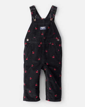 Baby Train Corduroy Overalls - Black, 