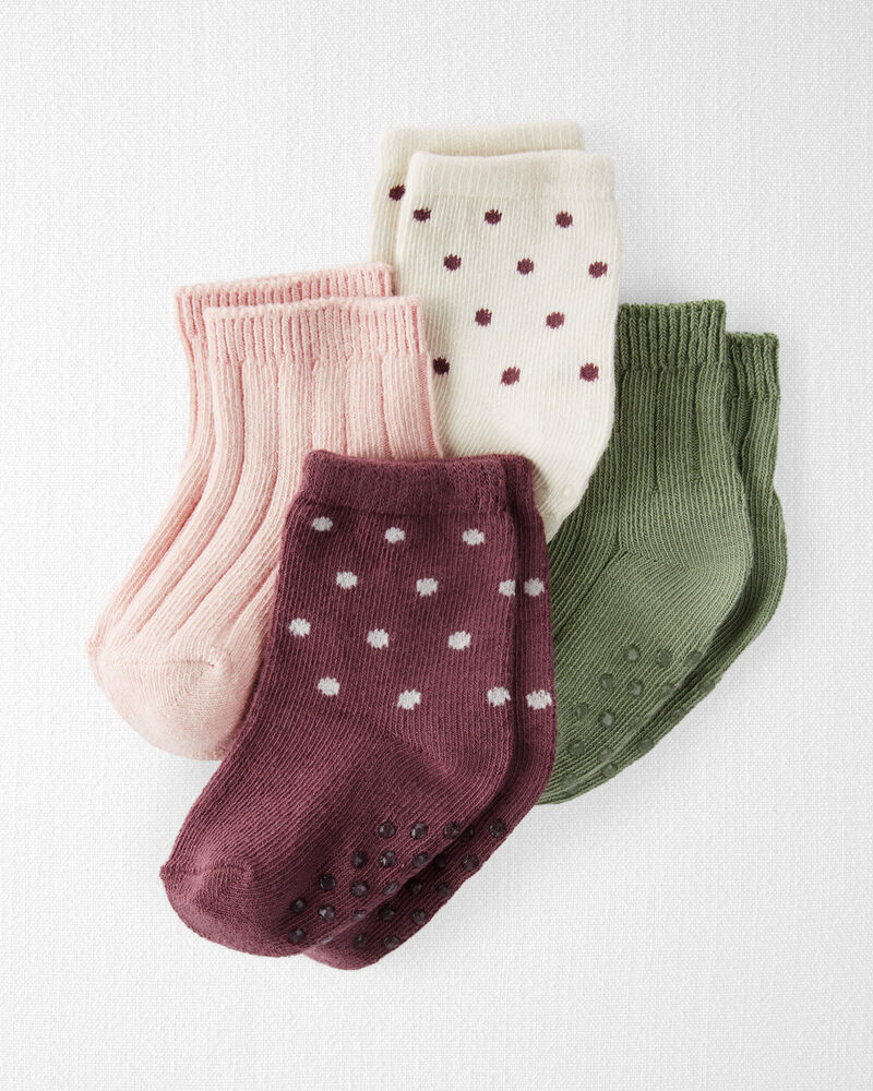 Baby 4-Pack Slip Resistant Socks, image 1 of 2 slides