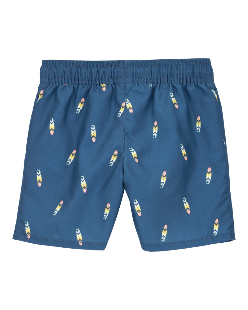 Boys Surfboard-Print Pull-On Swim Trunks, image 2 of 4 slides