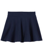 Toddler Ponte Knit Uniform Skirt, image 1 of 3 slides