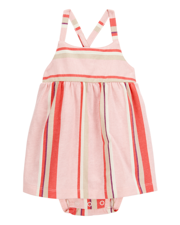Baby Striped Sleeveless Sunsuit, 