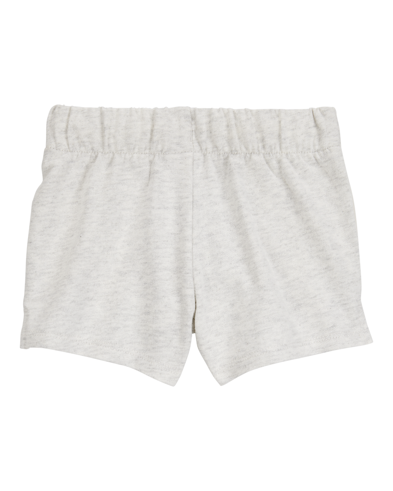 Baby Pull-On French Terry Shorts - Grey, image 2 of 4 slides