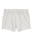 Baby Pull-On French Terry Shorts - Grey, image 2 of 4 slides