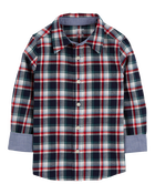 Kid Plaid Button-Front Shirt, image 1 of 4 slides