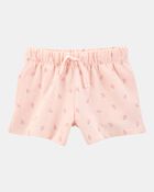 Toddler Girl Pull-On French Terry Shorts - Pink, image 1 of 6 slides