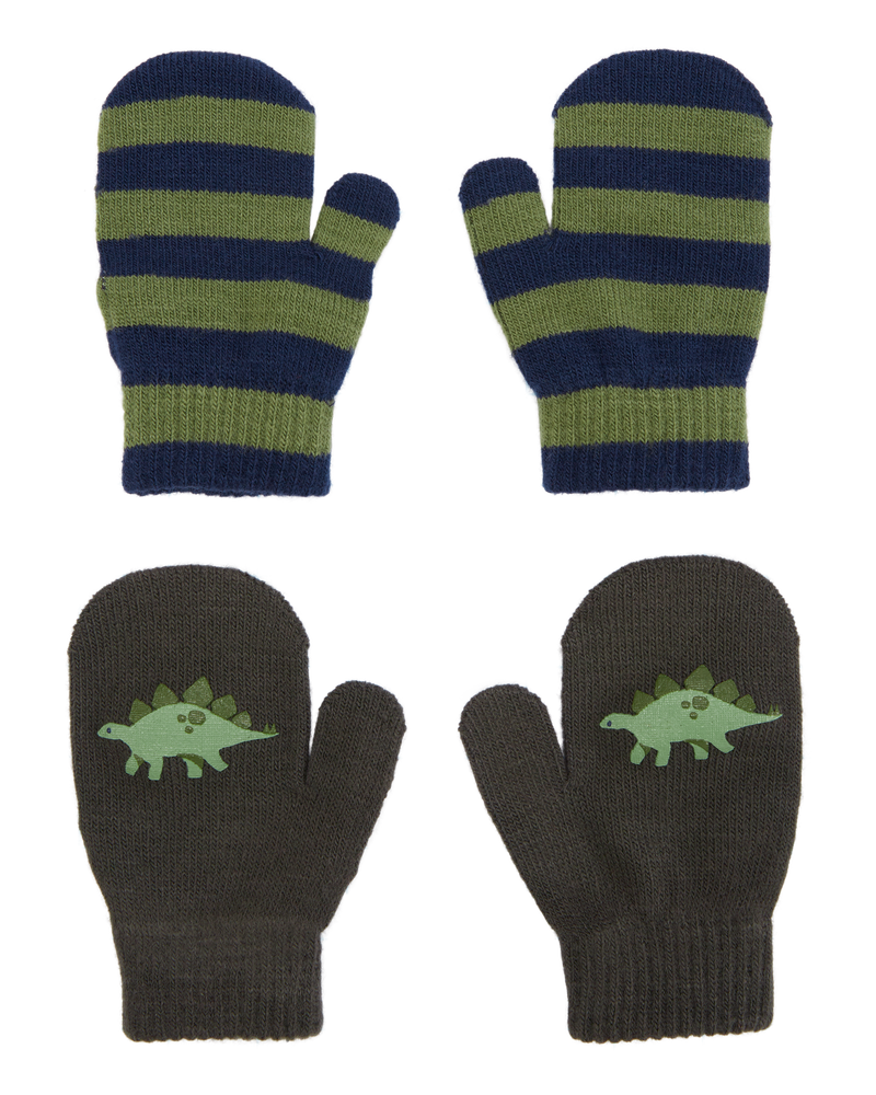 Toddler 2-Pack Dinosaur Gripper Mittens, image 1 of 2 slides