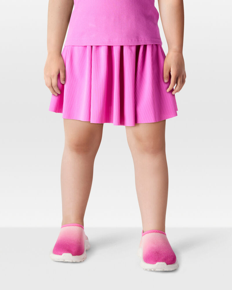 Toddler 2-Piece Ribbed Double Dutch Tank & Active Skort Set - Pink, image 8 of 8 slides