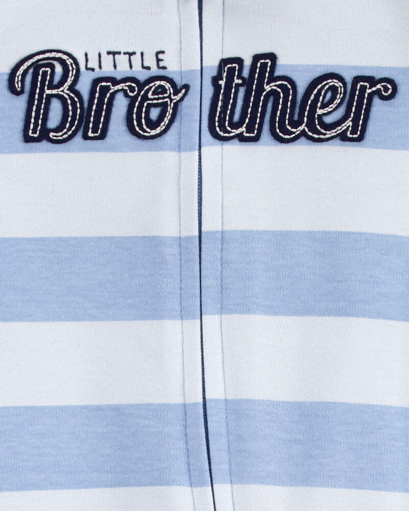 Baby Little Brother 2-Way Zip Cotton Sleep & Play, image 2 of 2 slides