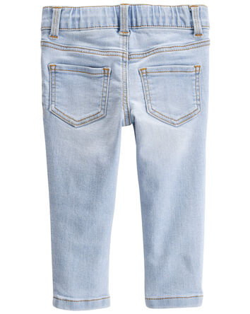 Baby Light Blue Wash Skinny-Leg Jeans, 