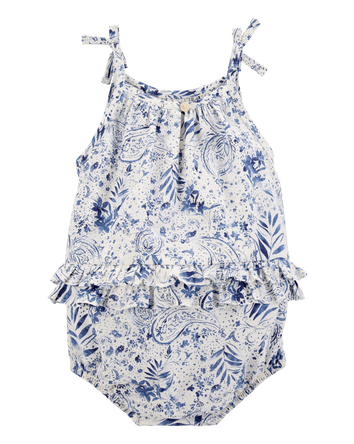 Baby Floral Bubble Romper , 
