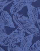 Kid Leaf Print Short-Sleeve Polo - Navy, image 2 of 3 slides