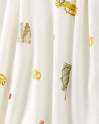 Baby New York City Print 2-Way Zip PurelySoft Sleep & Play Pajamas - Ivory, image 2 of 6 slides