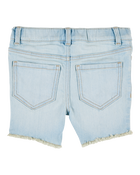 Toddler Frayed Hem Iconic Denim Short - Splash Wash, image 4 of 6 slides