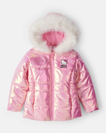 Girls Hello Kitty® Hooded Heavyweight Winter Jacket - Pink, 