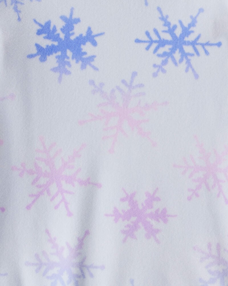 Toddler Girl Snowflake Tie dye Velour Long-Sleeve Loose Fit 2-Piece Pajamas - Blue, image 2 of 3 slides